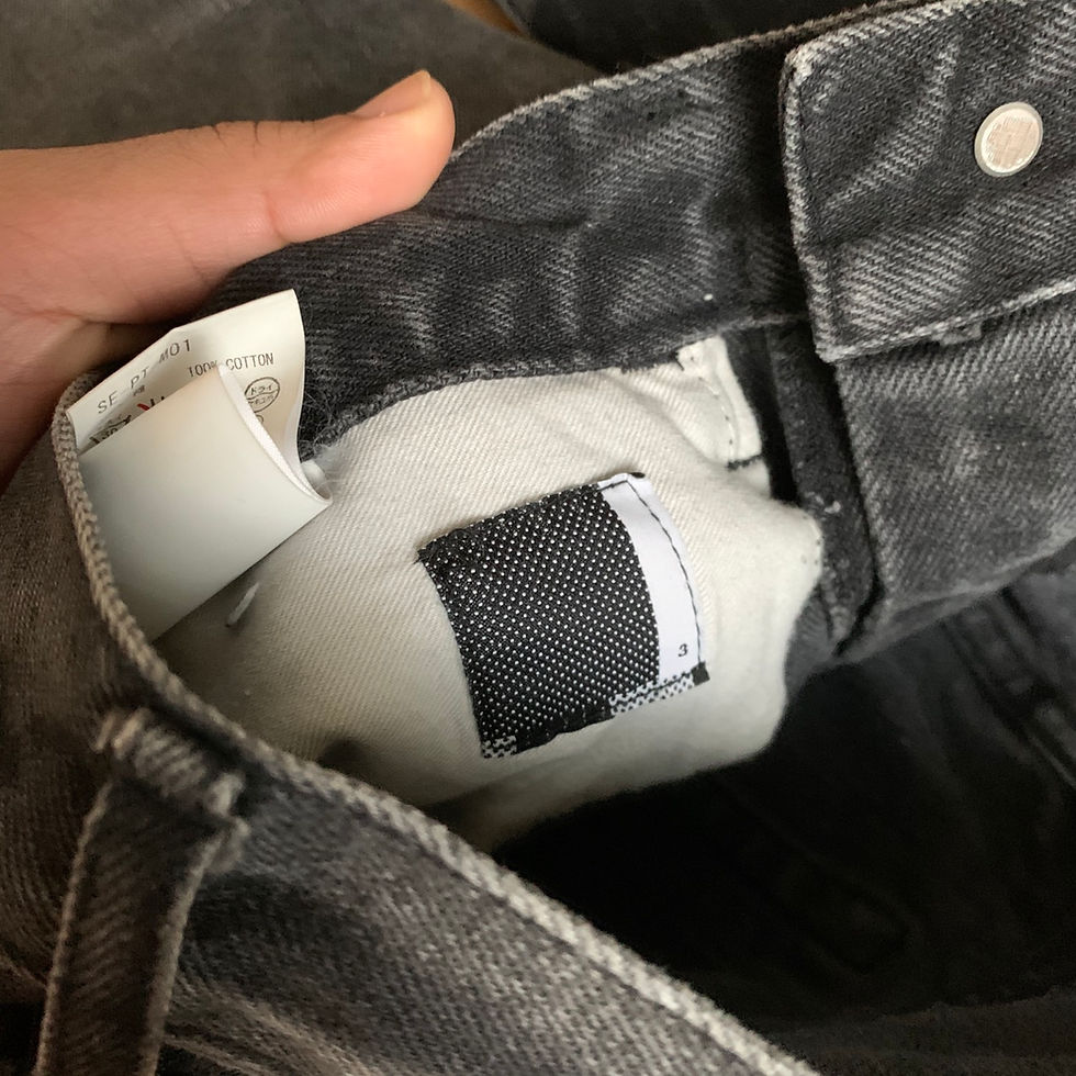 Thumbnail: Facetasm Pixelated Black Denim Jeans