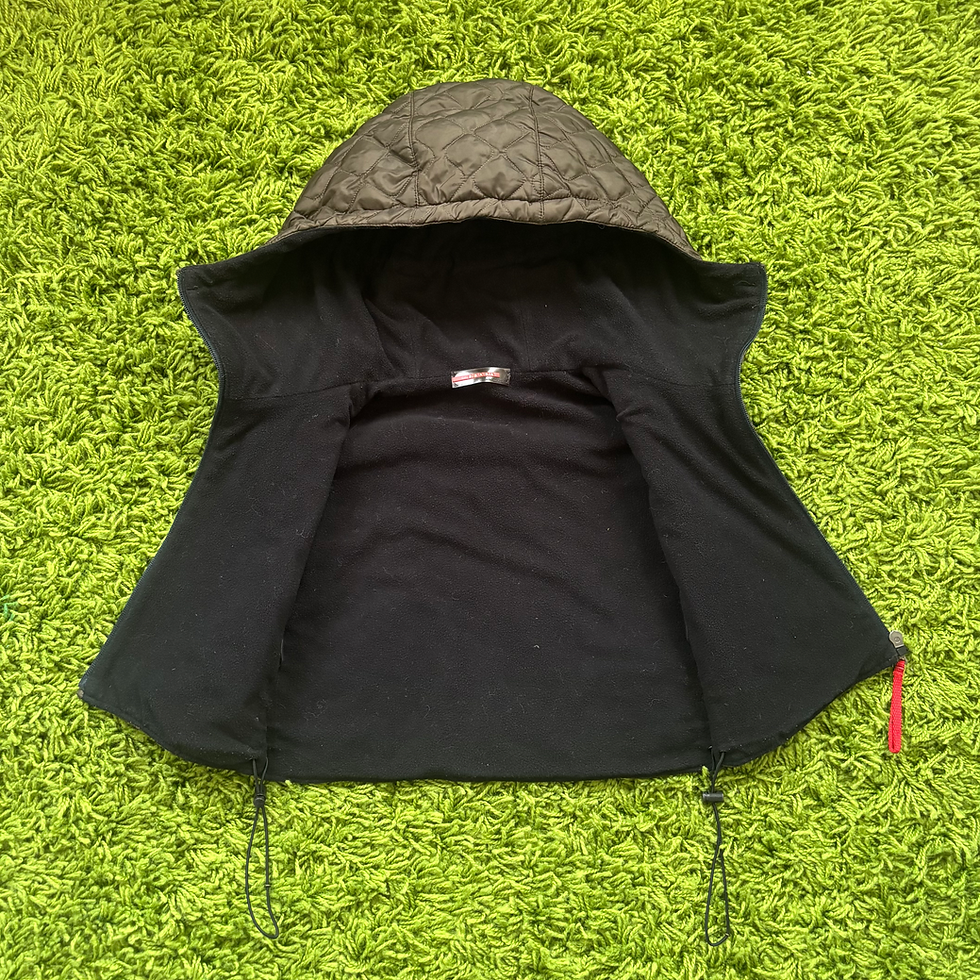 Thumbnail: Prada c. 1999 Cropped Quilted Hooded Vest