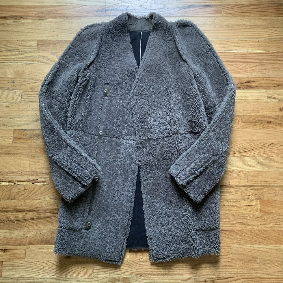 Rick Owens FW2019 Larry Zionic Lamb Shearling Coat