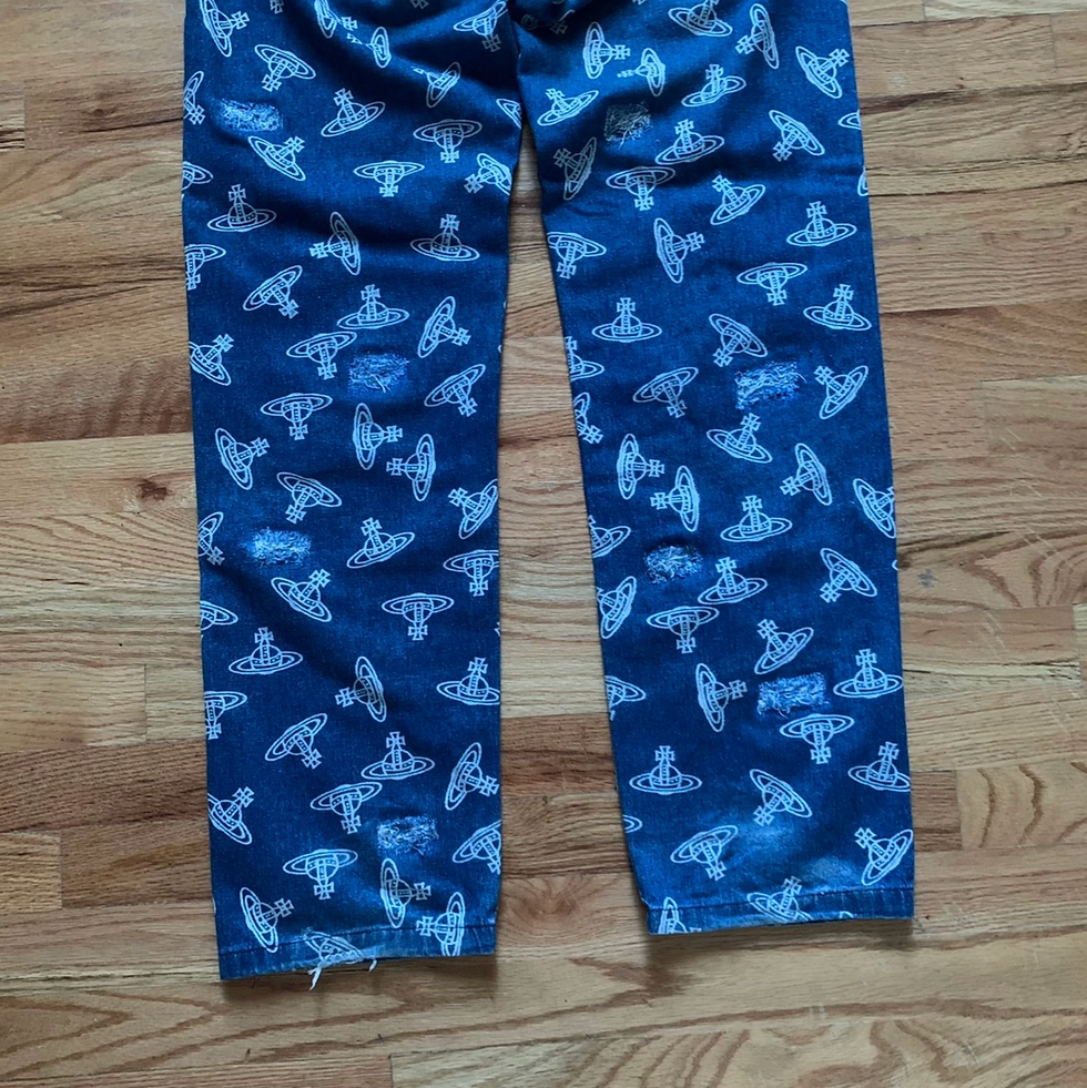 Thumbnail: Vivienne Westwood SS1985 Orb Monogram Print Jeans