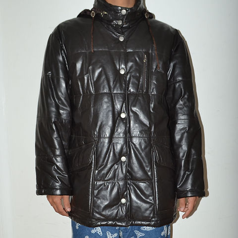 Armani Jeans 1990s Leather Car Coat | thesonofsex