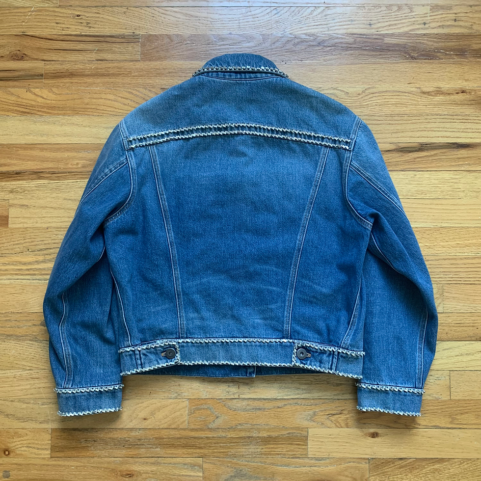 Thumbnail: Prada FW2018 Swarovski Crystal Embellished Denim Trucker Jacket