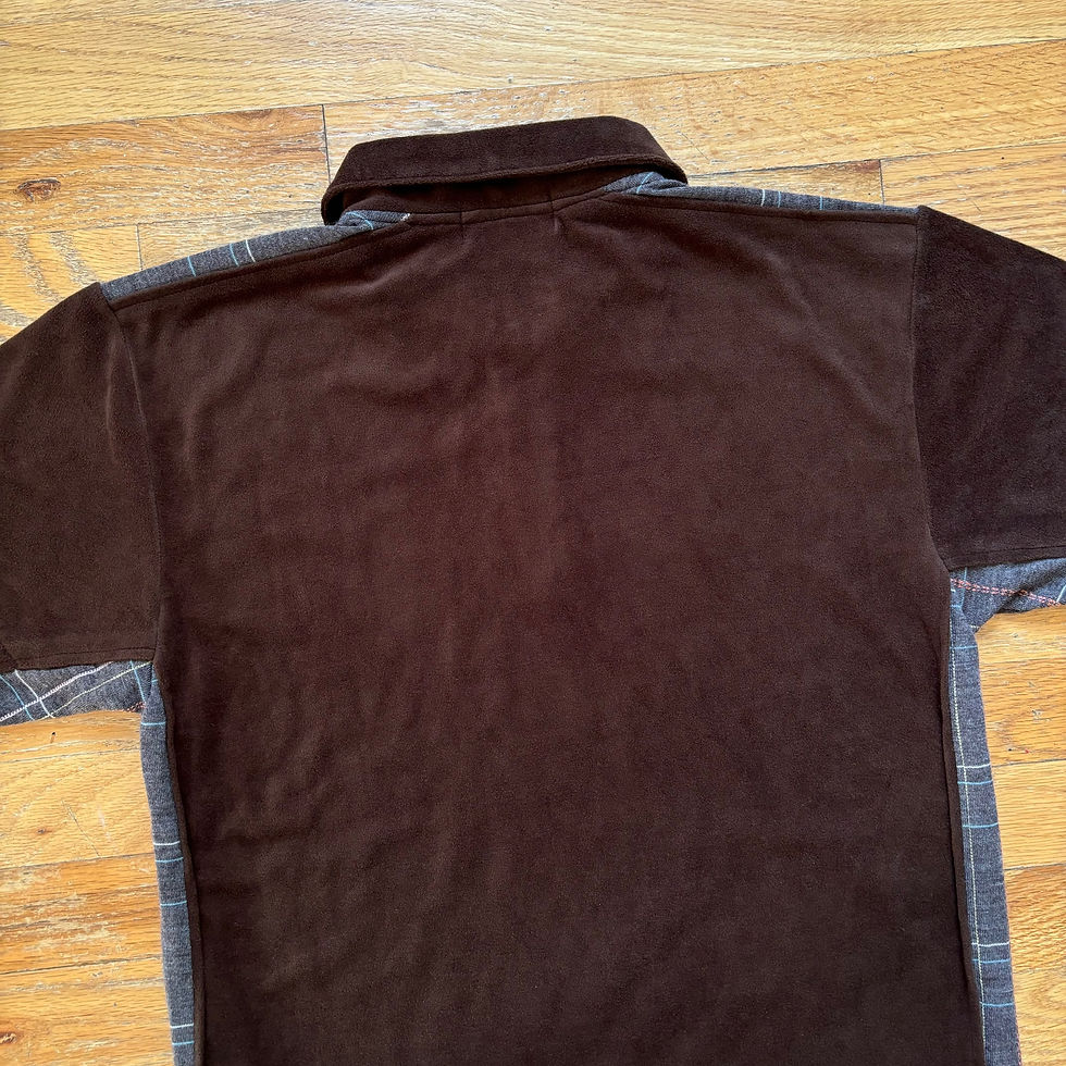 Thumbnail: Comme Des Garcons Homme Plus Evergreen Double Layer Velour Polo