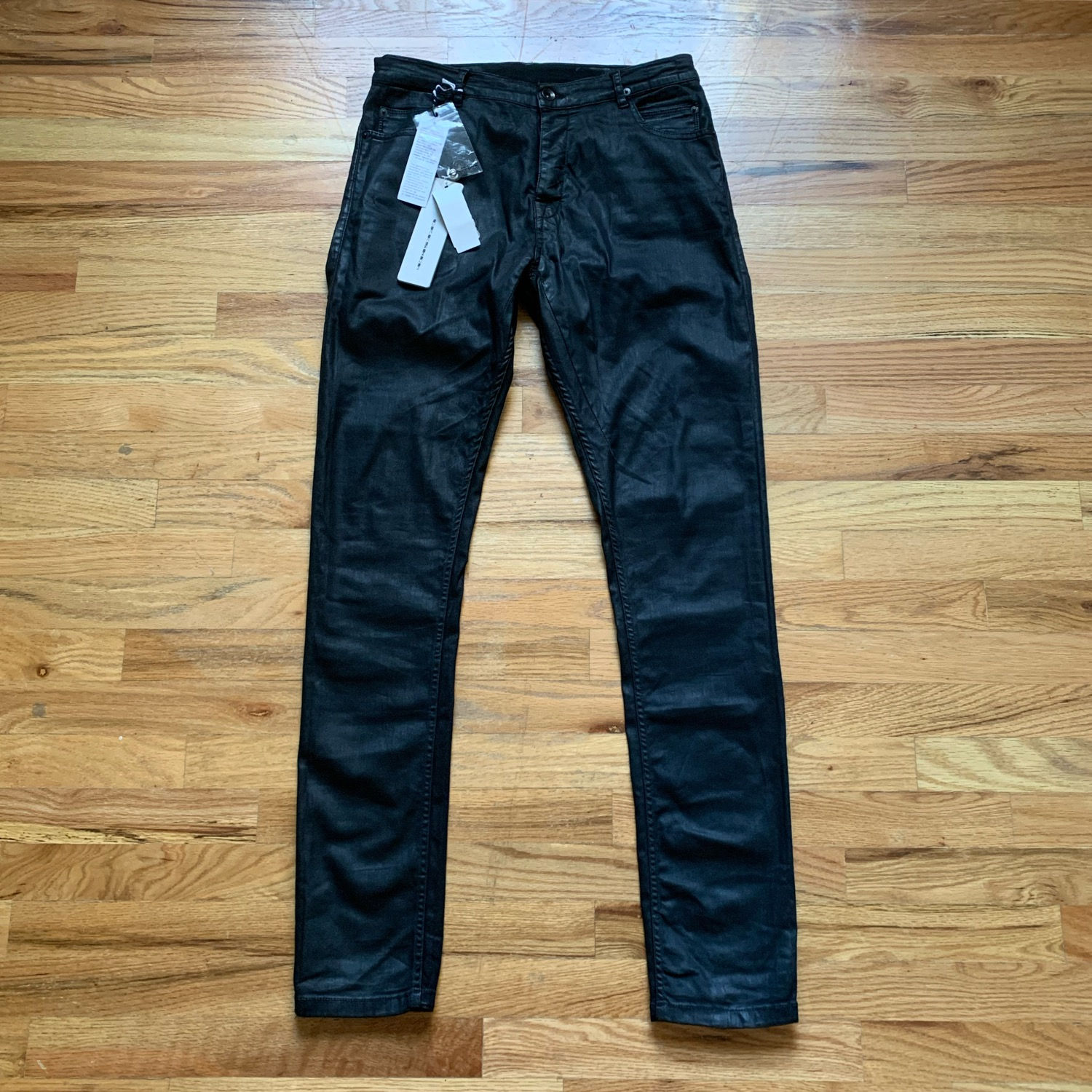 Rick Owens DRKSHDW Waxed Torrence Cut Jeans