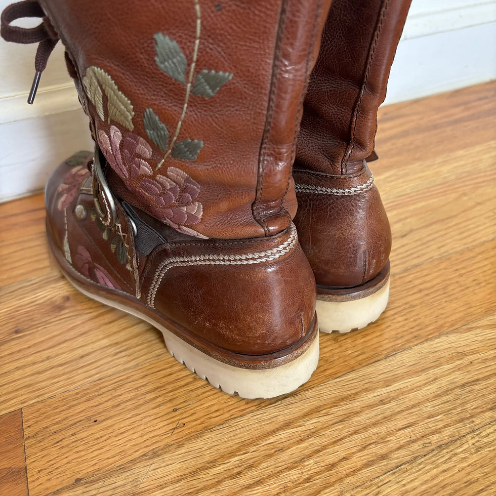 Thumbnail: Christian Dior SS2005 Floral Combat Boots