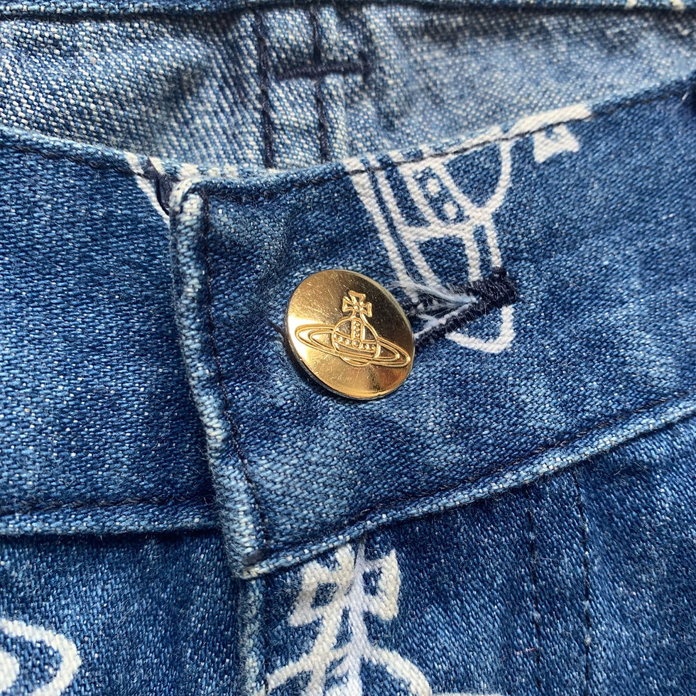 Thumbnail: Vivienne Westwood SS1985 Orb Monogram Print Jeans