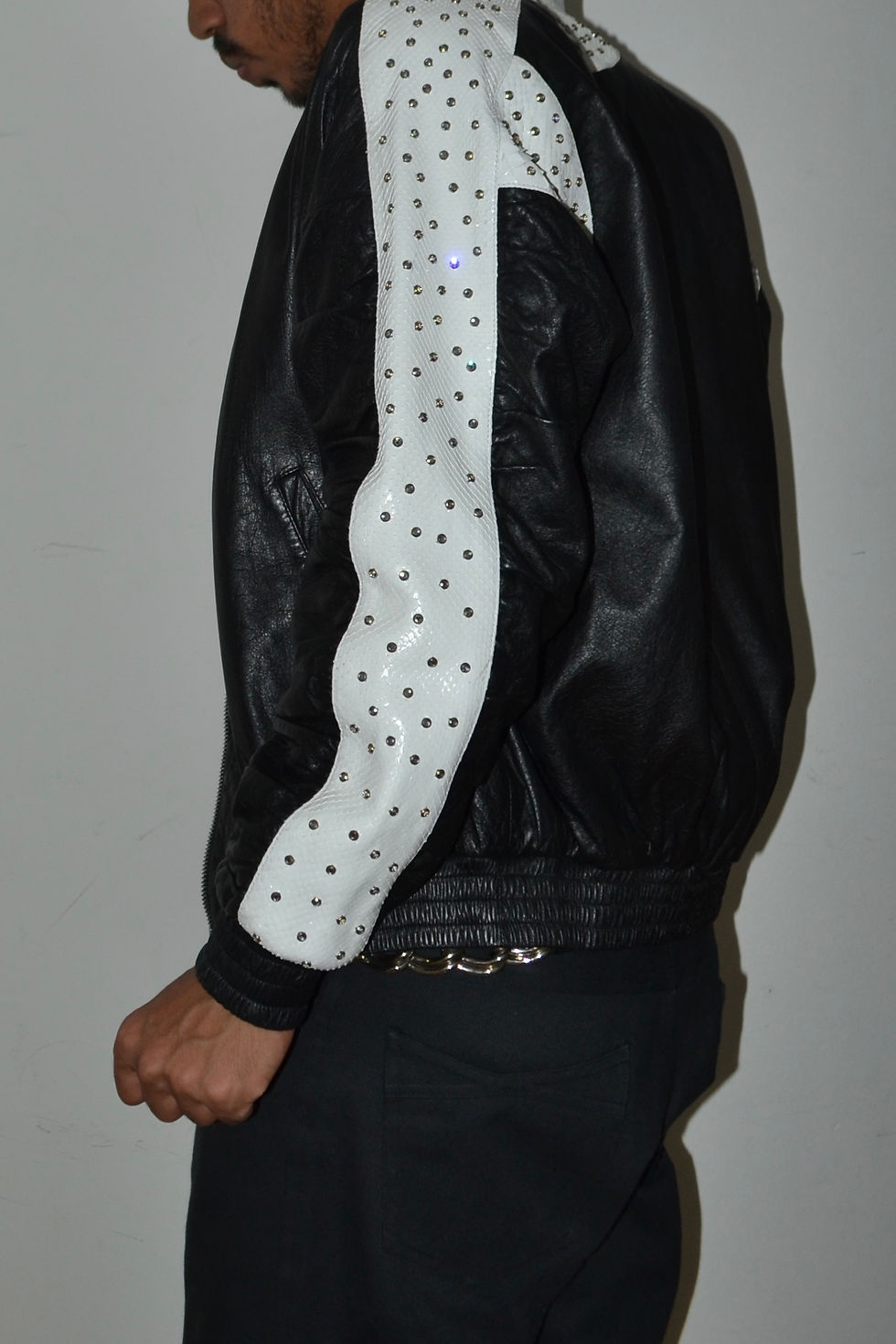 Thumbnail: Saint Laurent Paris FW2016 Swarovski Embellished Leather Jacket
