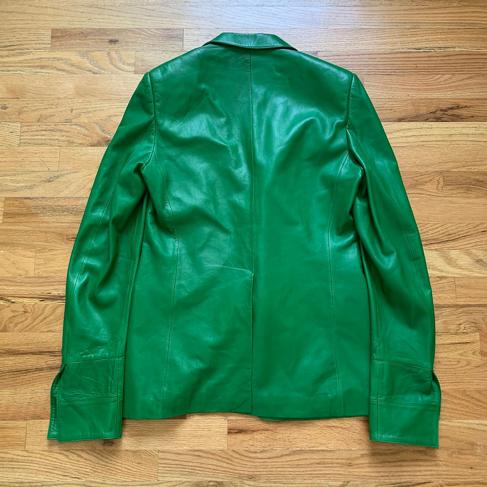 Thumbnail: Dior Homme SS2002 Green Leather Blazer