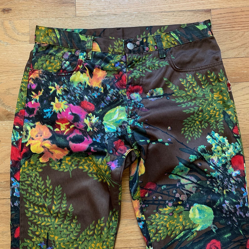 Thumbnail: Jean Paul Gaultier 90s Vintage Silky Floral Pants