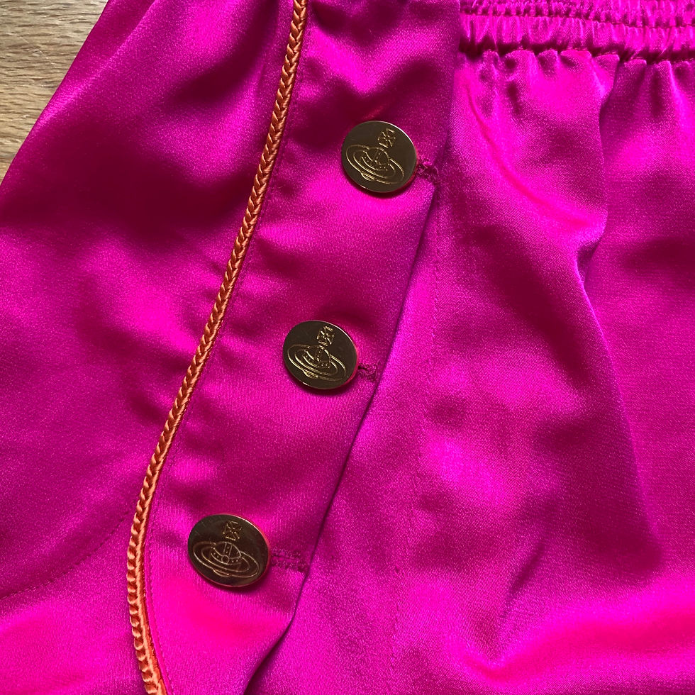 Thumbnail: Vivienne Westwood SS1993 Orb Embroidered Satin Mini Shorts