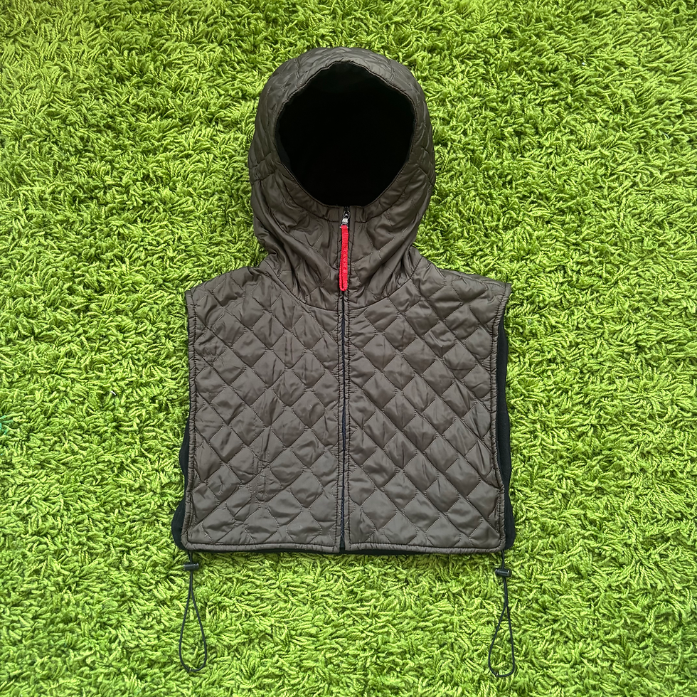Thumbnail: Prada c. 1999 Cropped Quilted Hooded Vest