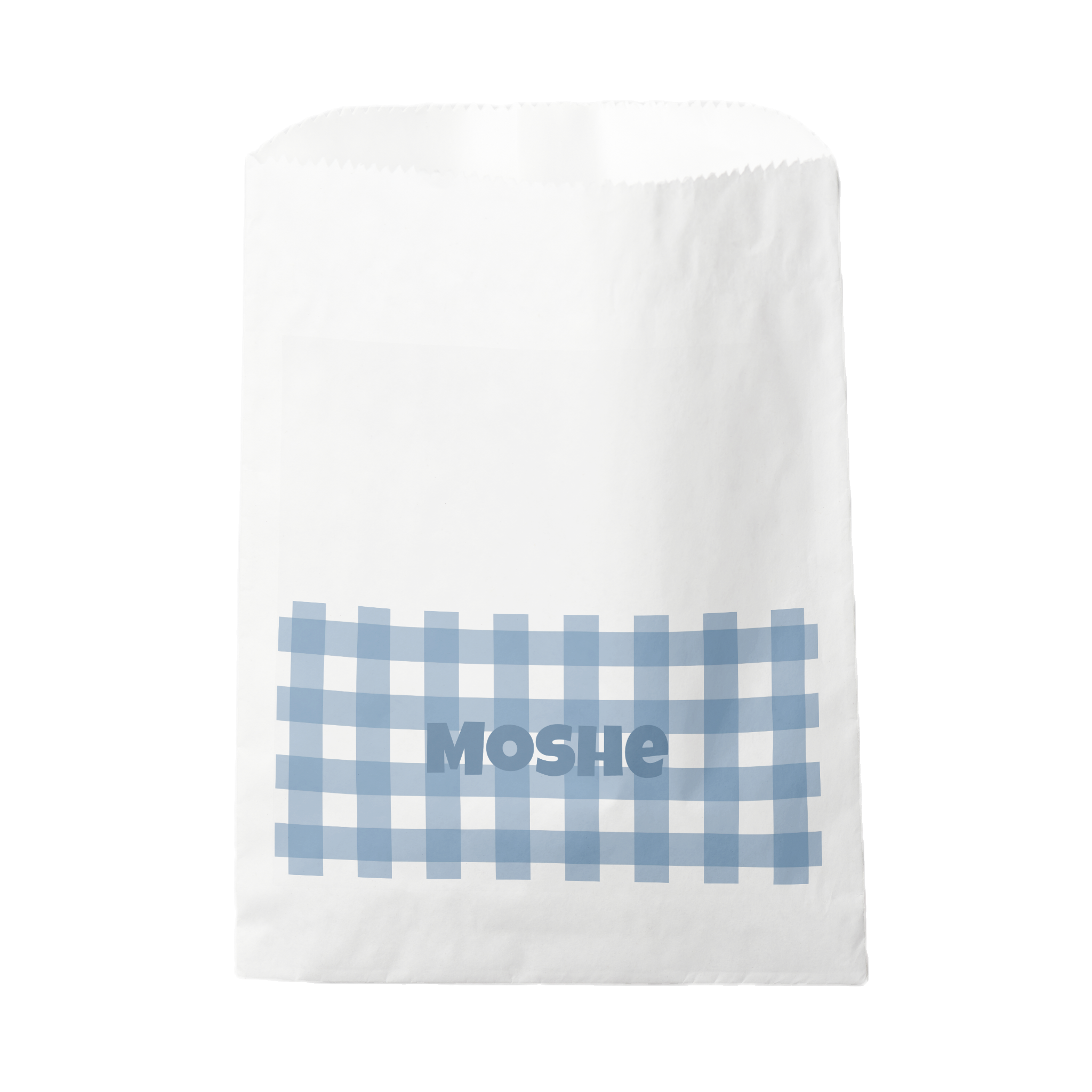 Blue Gingham Favor Bags