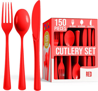 Red cutlery