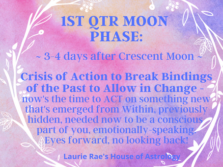1st QTR Moon phase: Crisis of Action - Work/Health Balance!