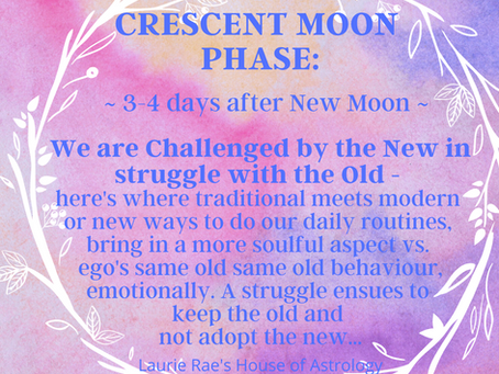 Crescent Moon Phase: To Nurture or Not to Nurture? This is the struggle...