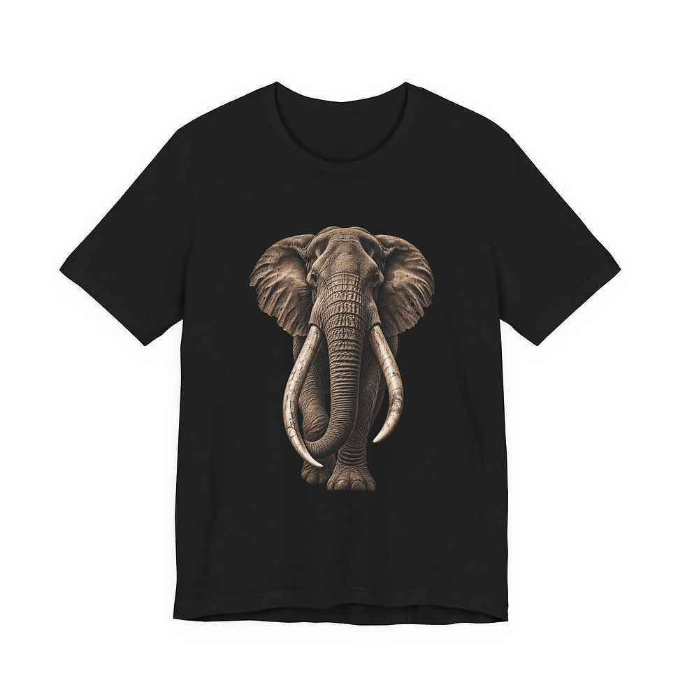 Thumbnail: Elephant Portrait T-Shirt — Realistic Majestic Elephant Graphic Tee