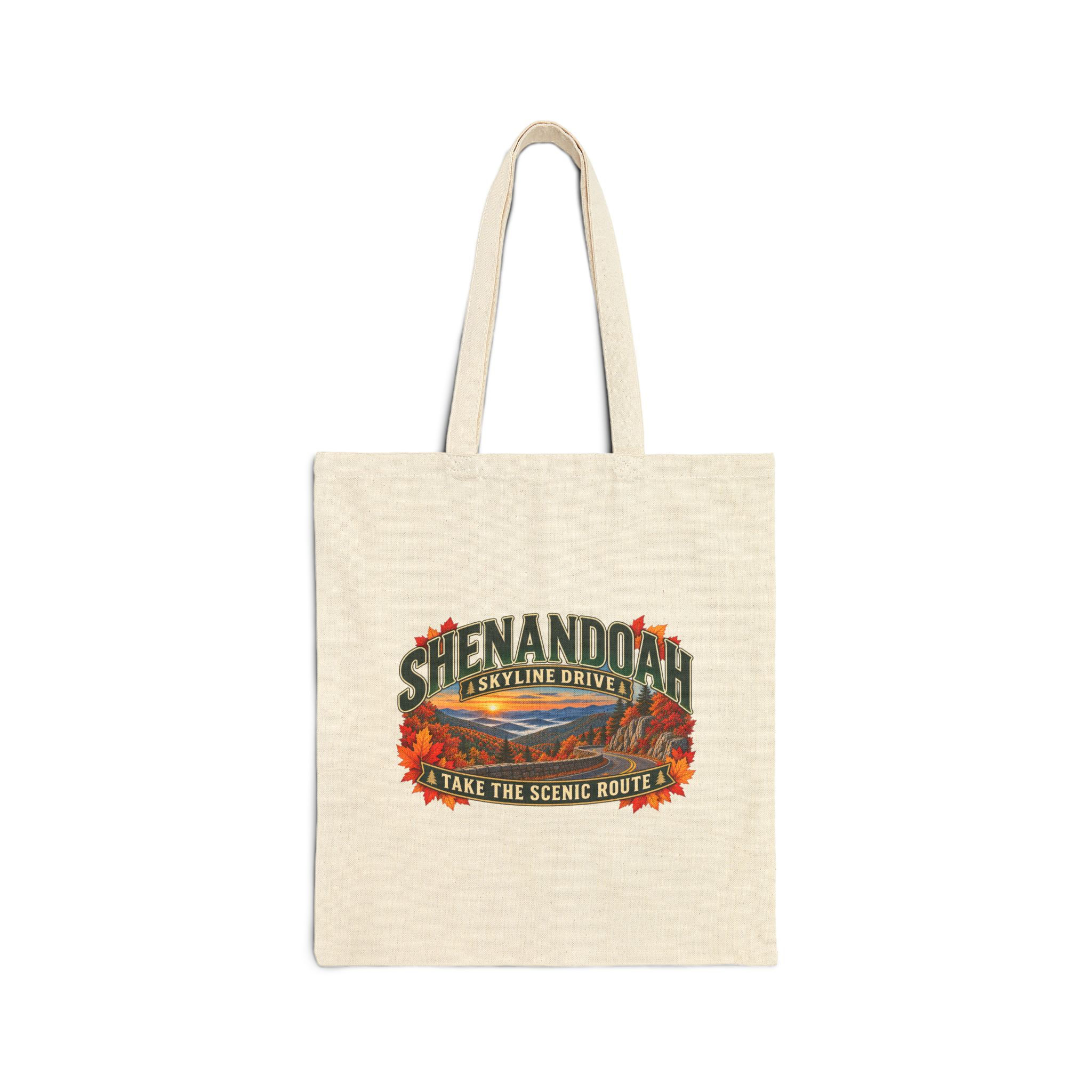 Shenandoah Scenic Route Canvas Tote – Skyline Drive Road Trip Bag