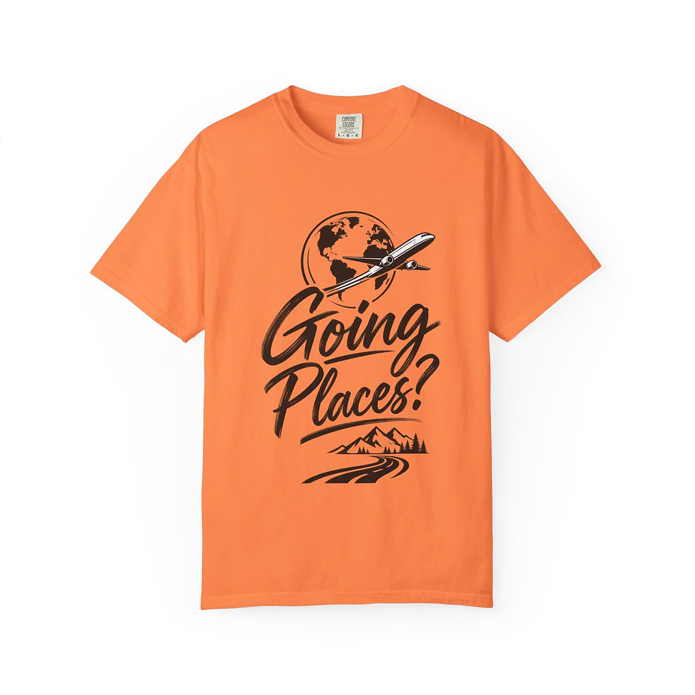 Thumbnail: Going Places? Travel T-Shirt — Adventure Plane & Globe Graphic