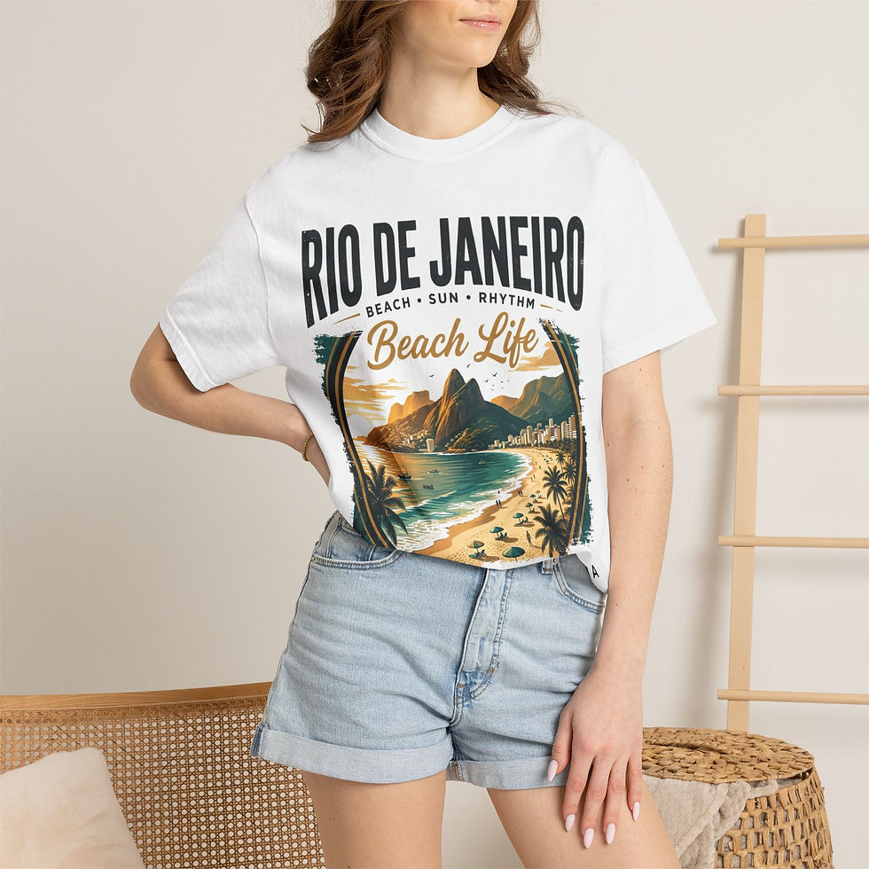 Thumbnail: Rio de Janeiro Beach Life T-Shirt — Copacabana Ipanema Vintage Surf Tee