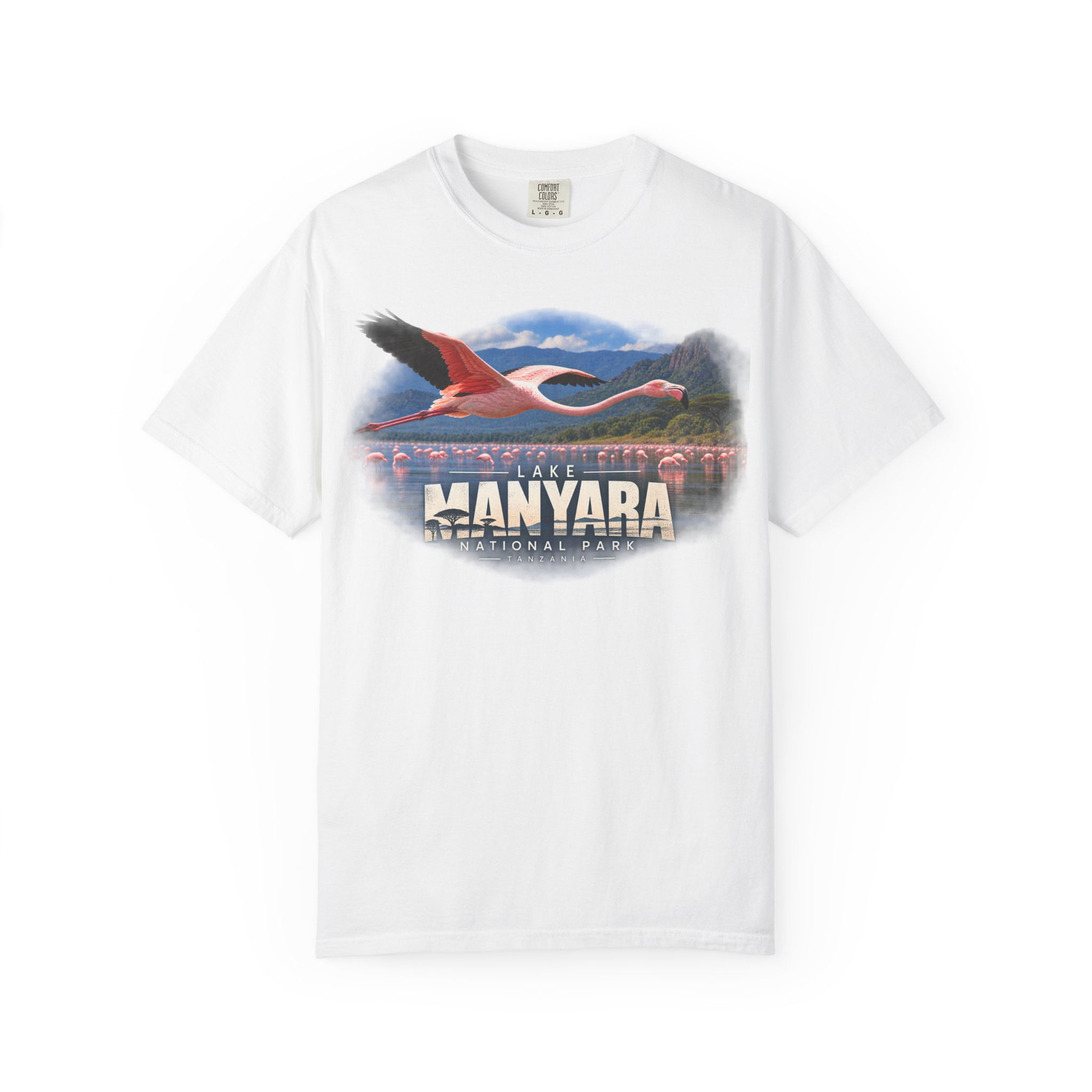 Lake Manyara Flamingo T-Shirt — Wildlife National Park Graphic Tee