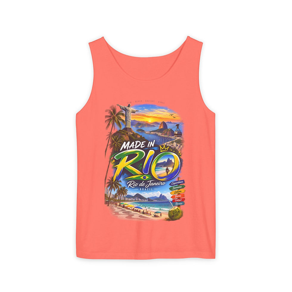 Thumbnail: Made in Rio Tank Top — Rio de Janeiro Beach Vintage Travel Graphic