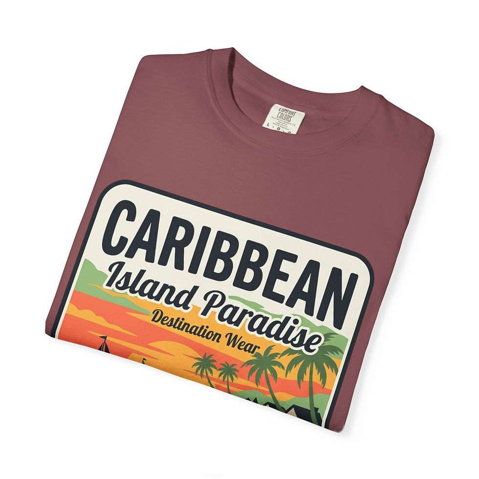 Thumbnail: Caribbean Island Paradise T-Shirt — Sun • Sea • Island Life Vintage Beach Tee