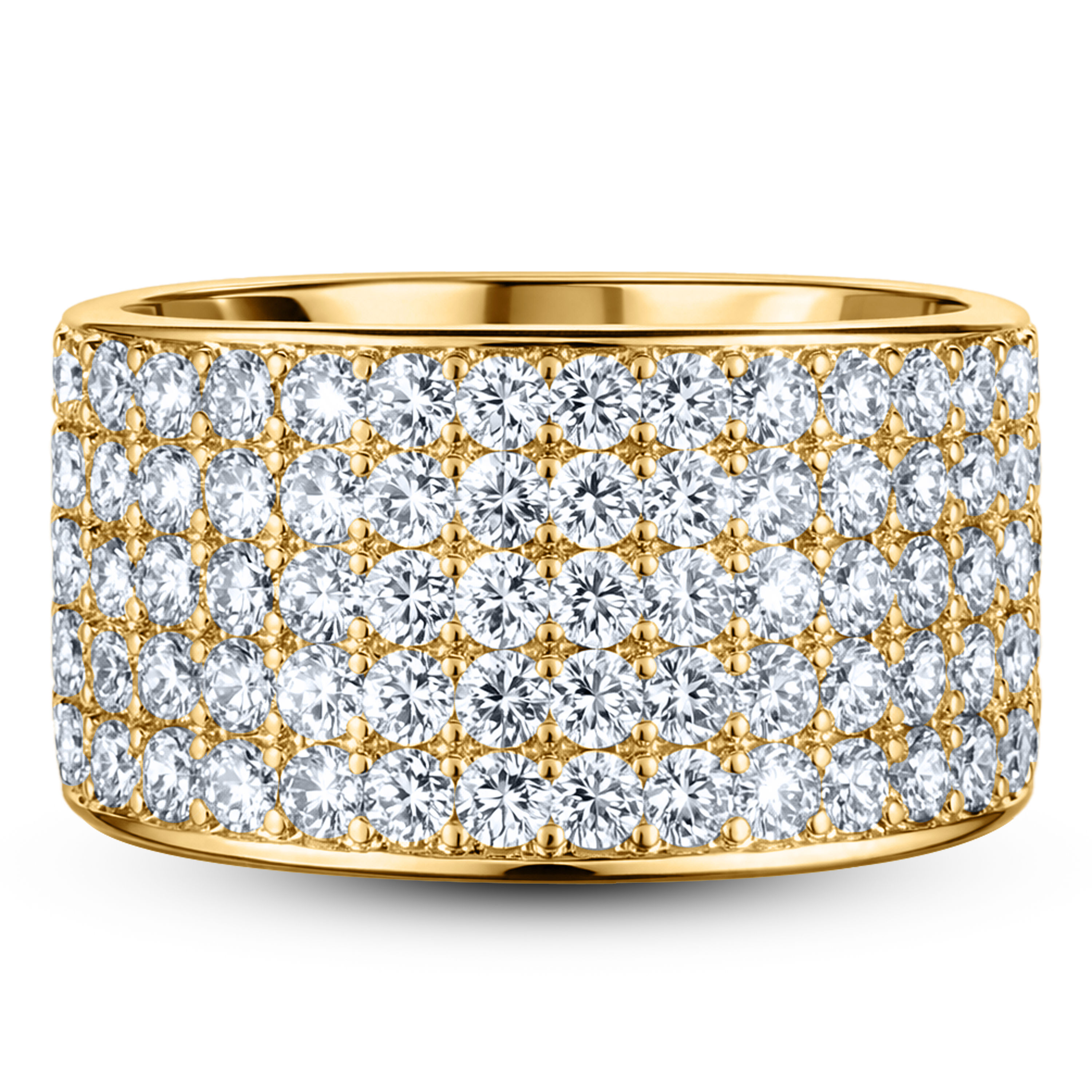 10K Yellow Gold Natural Diamond Ring 1.67 CTW VS-SI Men's Ring