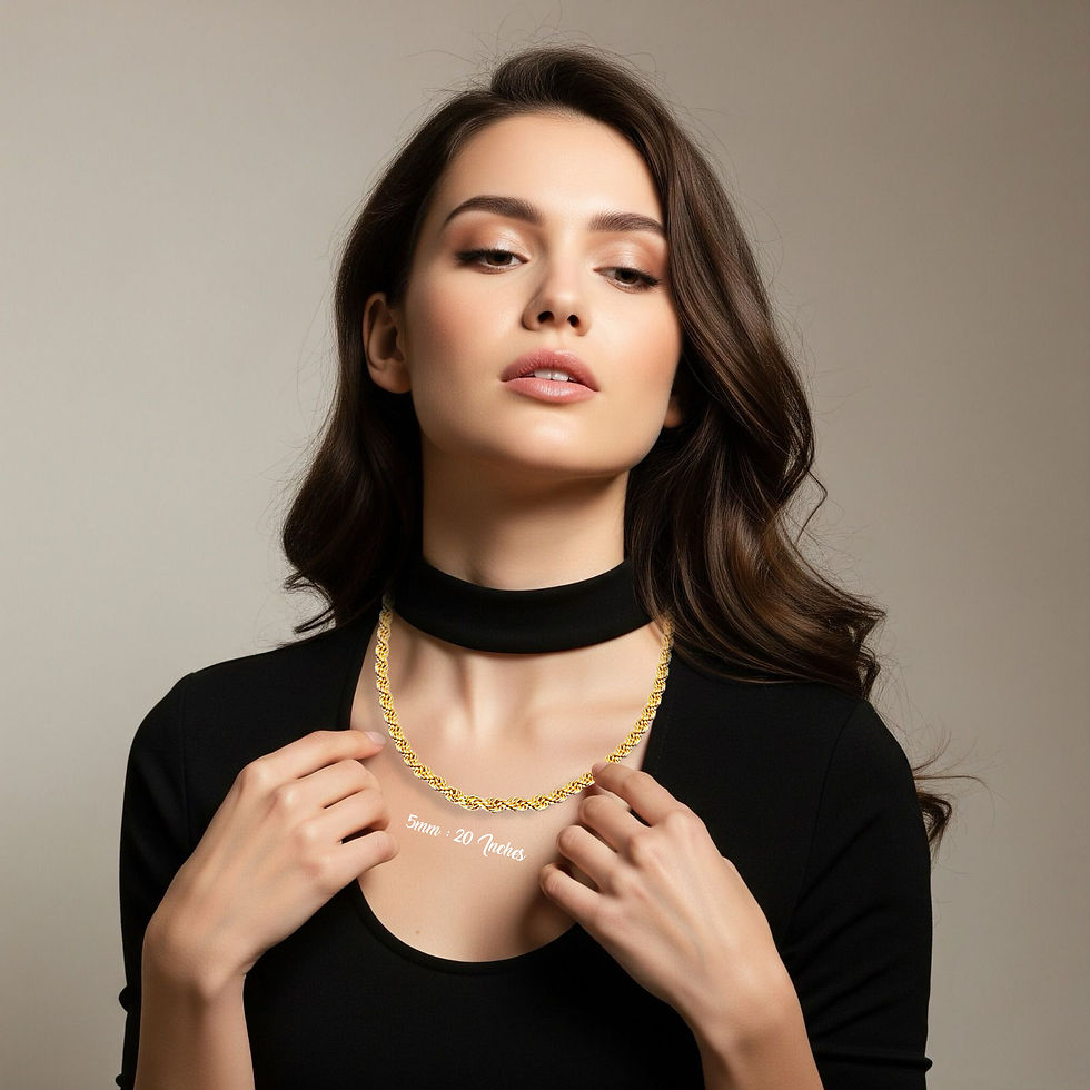 Thumbnail: 10K Gold Diamond-Cut 5mm 20 inches Halo Chain