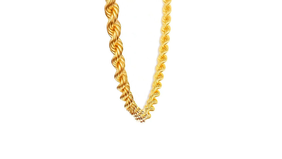 Thumbnail: 10K Gold Diamond-Cut 5mm 26 inches Halo Chain