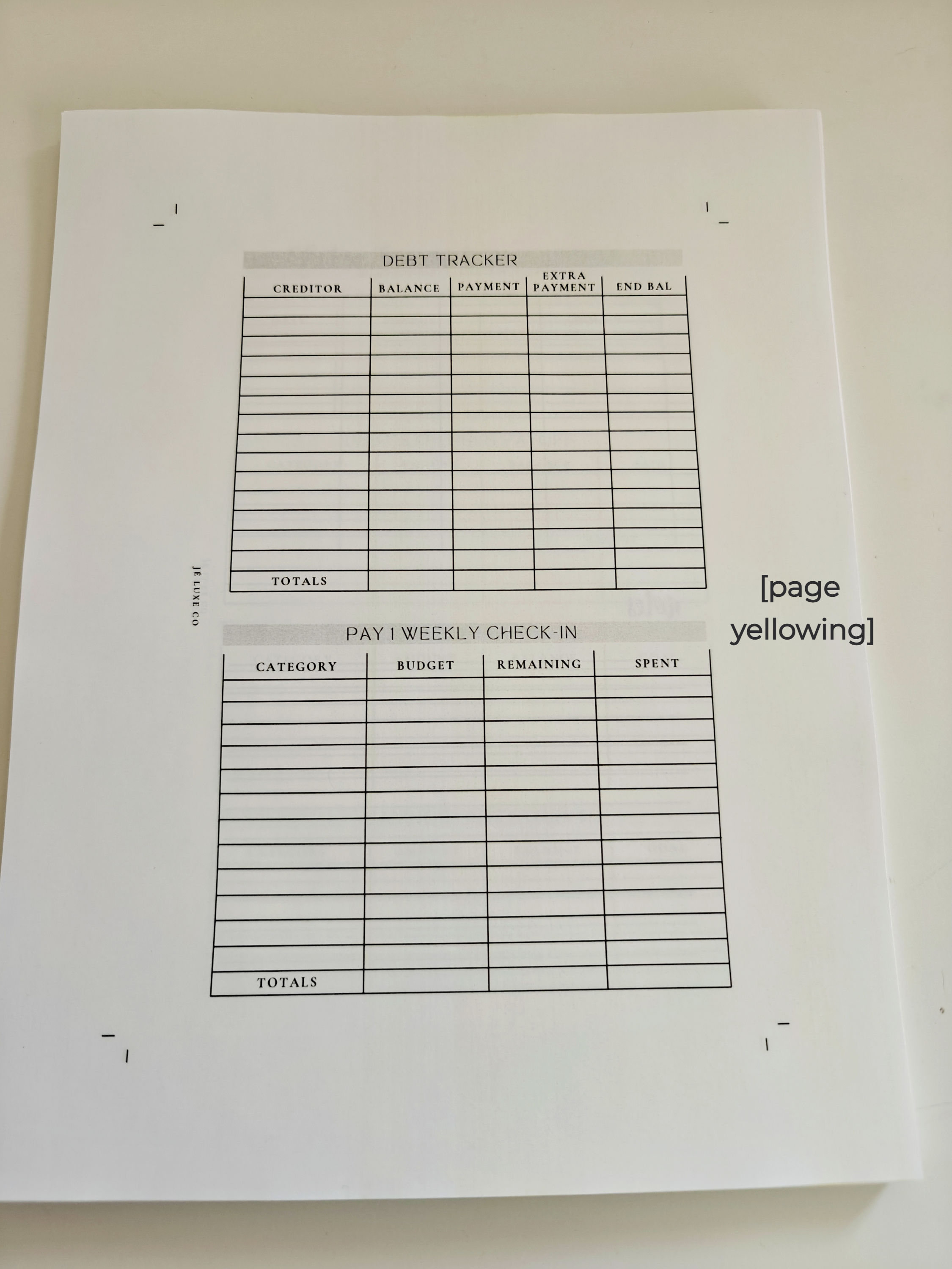Oops A5 Semi-Monthly Paycheck Budgeting Planner Inserts