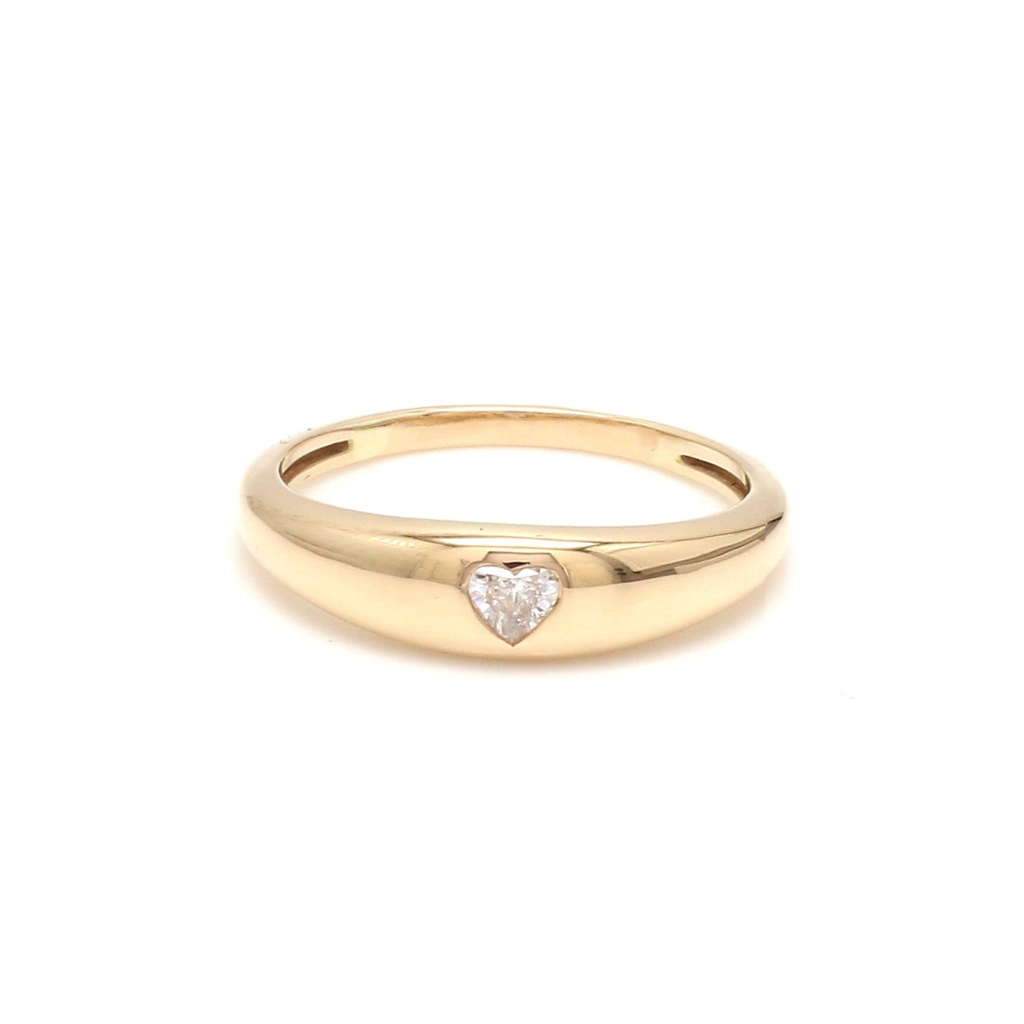 Personalized Custom Made Fine Jewelry Wholesale 14k Pure Gold Heart Shaped Paved
