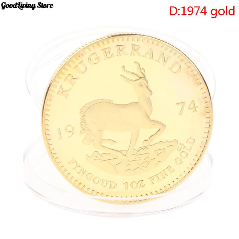 Thumbnail: 1PC 1974/1978/2021 South African Gold Krugerrand Coin 4cm Gold Coin Replica Cosp