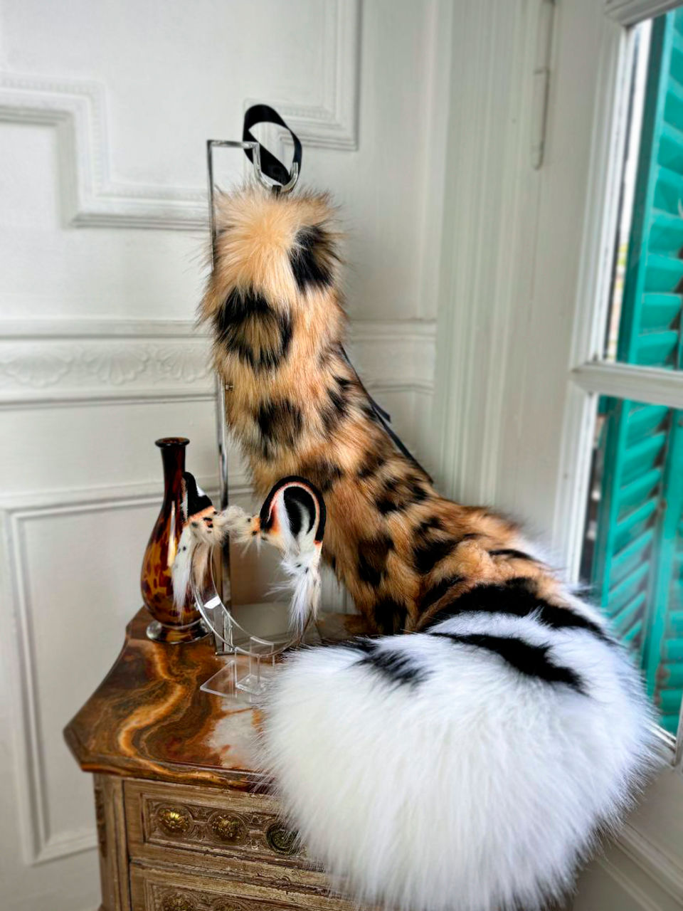 Realistic Leopard ears and tail