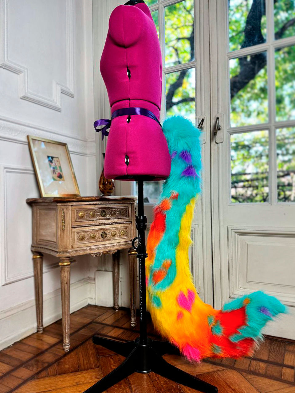 Thumbnail: Helluva Boss Queen Bee fox ears and tail 47 inches / 120cm