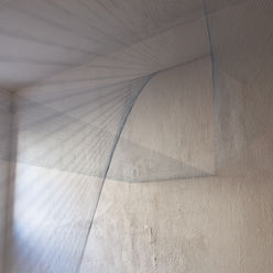 art installation with strings, sculpture with strings 