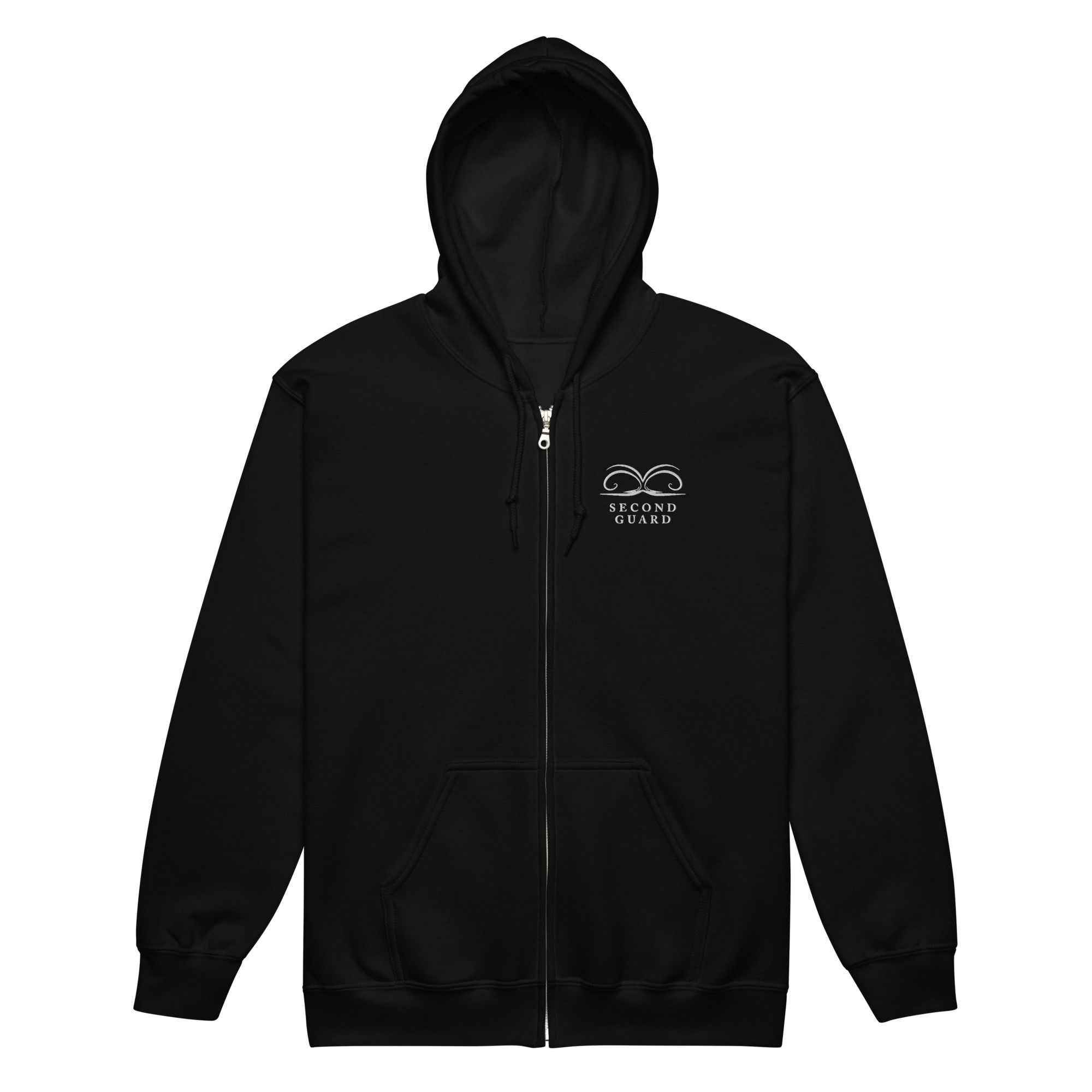 Zip Hoodie EMBROIDERED — Light on Dark