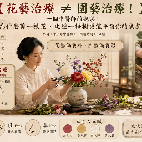 花藝治療 ≠ 園藝治療！一個中醫師的觀察：為什麼剪一枝花，比種一棵樹更能平復你的焦慮