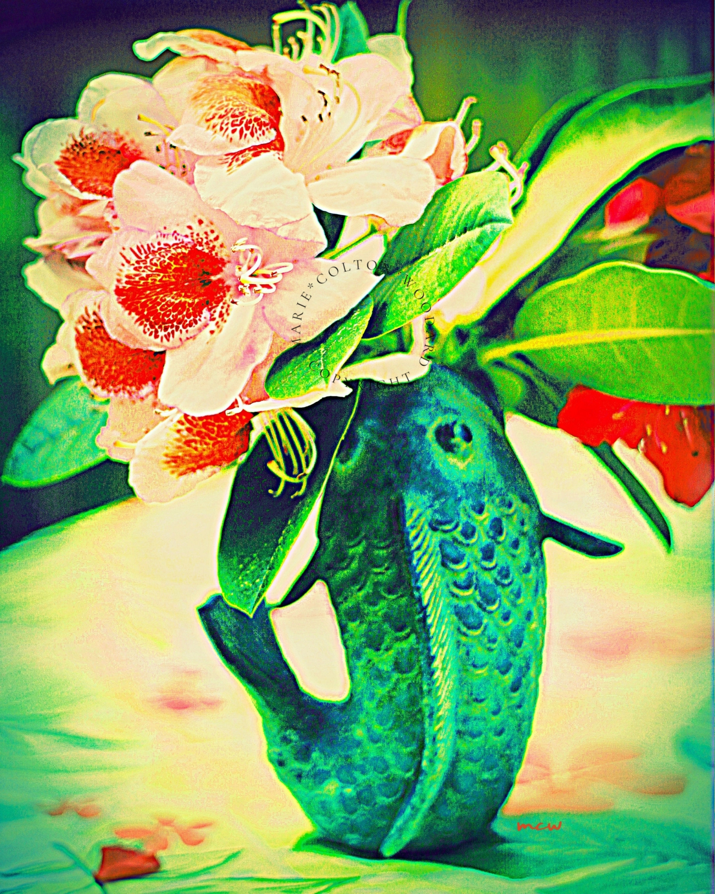 Green Carp & Rhododendron