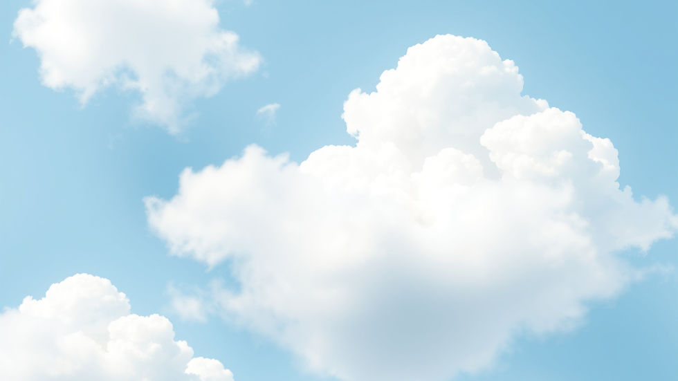 Very light blue sky with white fluffy clouds.jpg