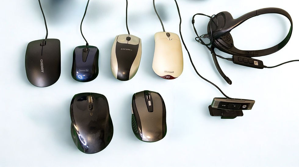 Miniature : Lot de 6 souris + 1 clavier + 1 casque audio + 1 webcam filaire