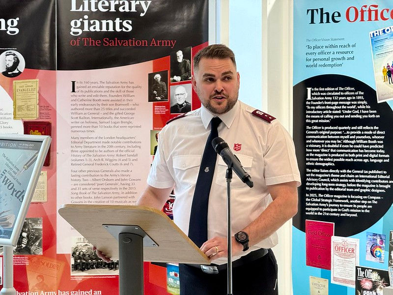 Captain (Dr) John Clifton discussed his late father’s literary legacy at the IHQ launch of the More than Words exhibition.