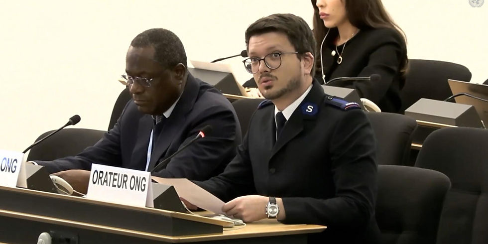 Salvation Army UN Representative, Markus Hofer, speaks at the UN Human Rights Council.