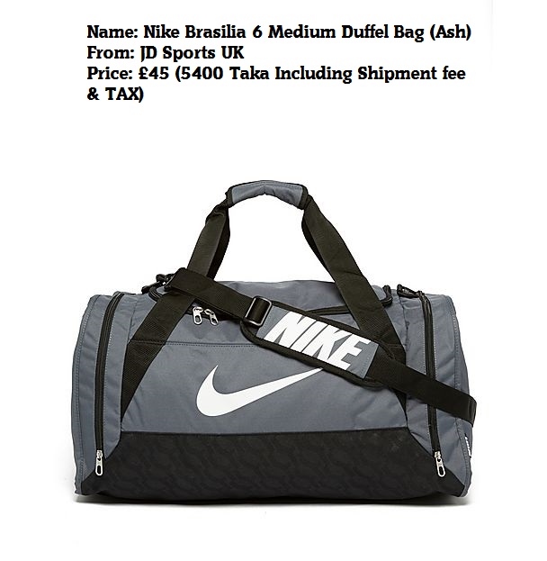 nike brasilia 6 medium duffel bag black