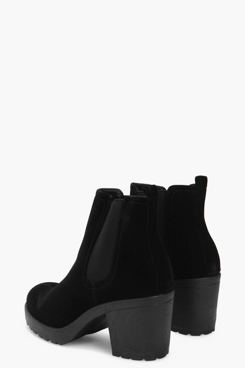 MADISON BLOCK HEEL SUEDETTE CHELSEA BOOT