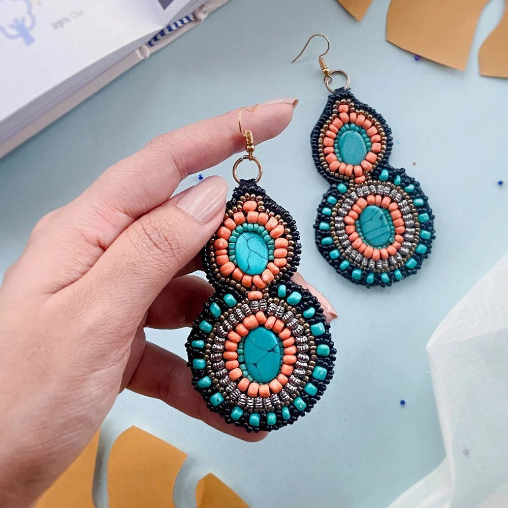 Freshwater Hand-beaded Earrings
