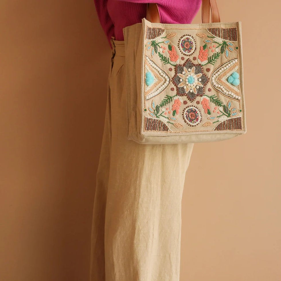 Thumbnail: Harmony Beaded Tote Bag