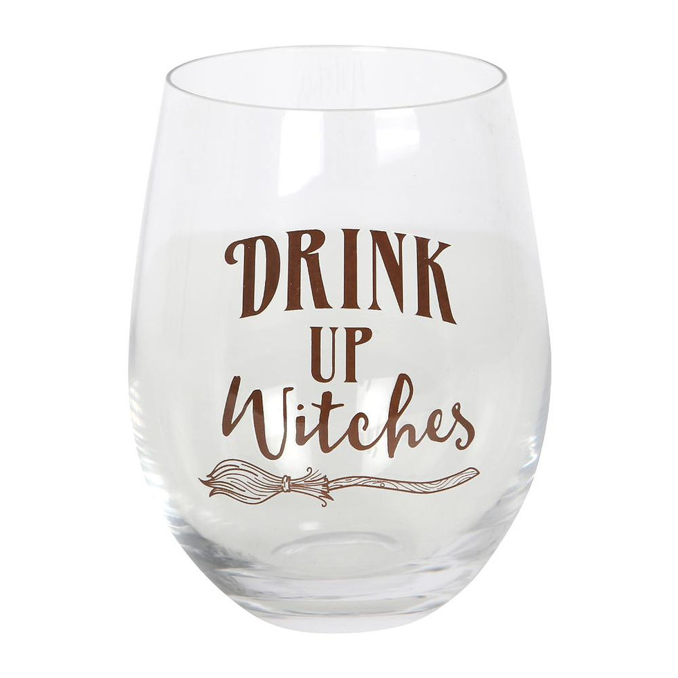 Thumbnail: Drink Up Witches Stemless Wine Glass