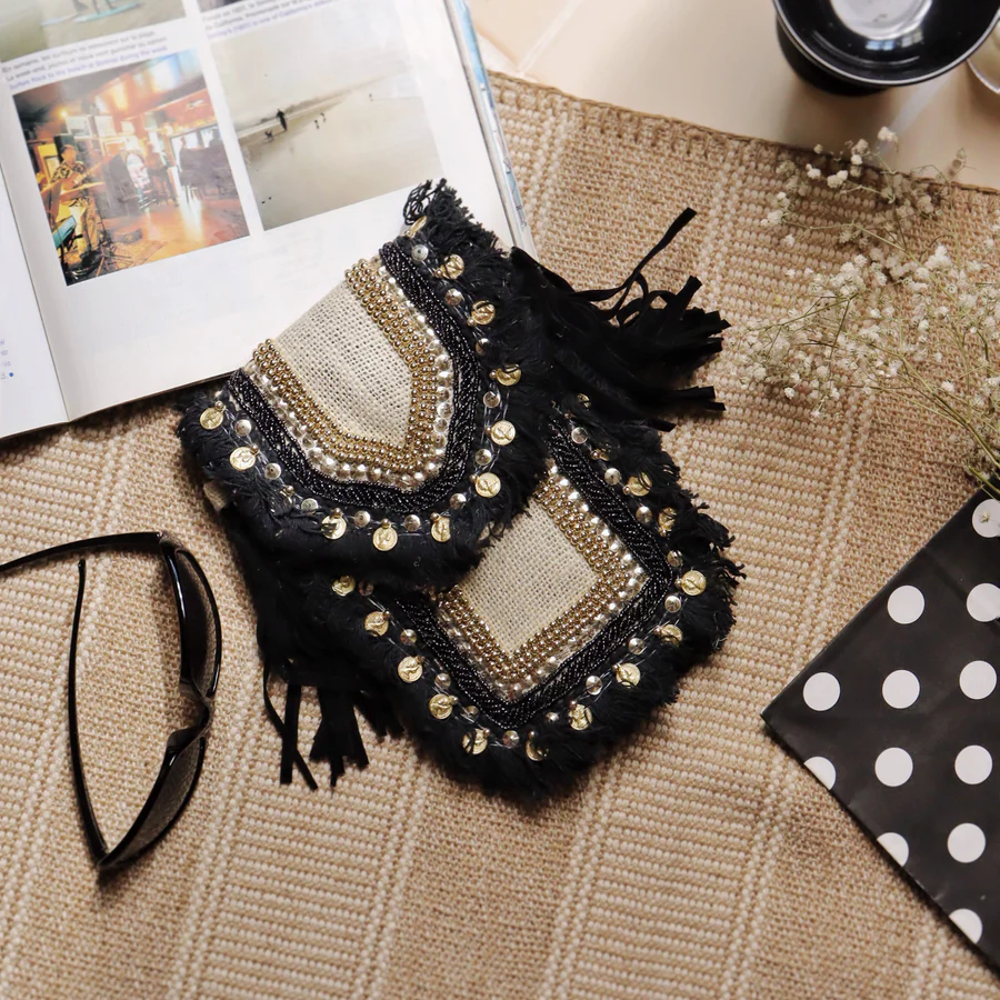 Thumbnail: Saturday Gold Hand-beaded Sling Bag