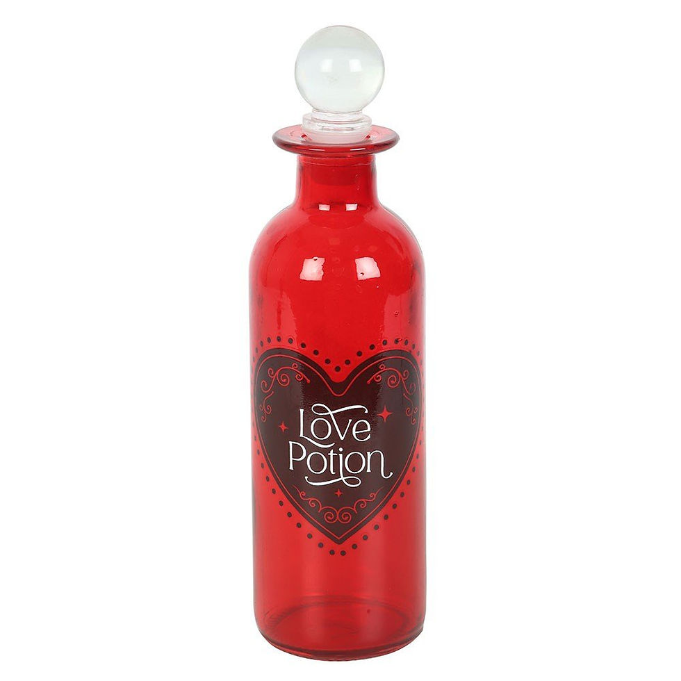 Thumbnail: Red Decorative Love Potion Glass Bottle