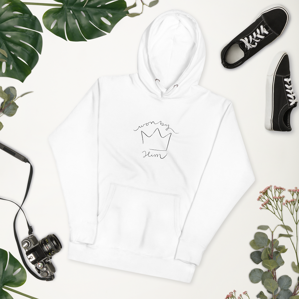 Thumbnail: Won By Him (Whiteout) - Hoodie